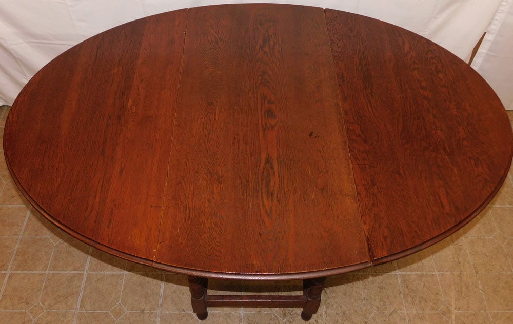 Antique Oak Gate Leg Table - 3