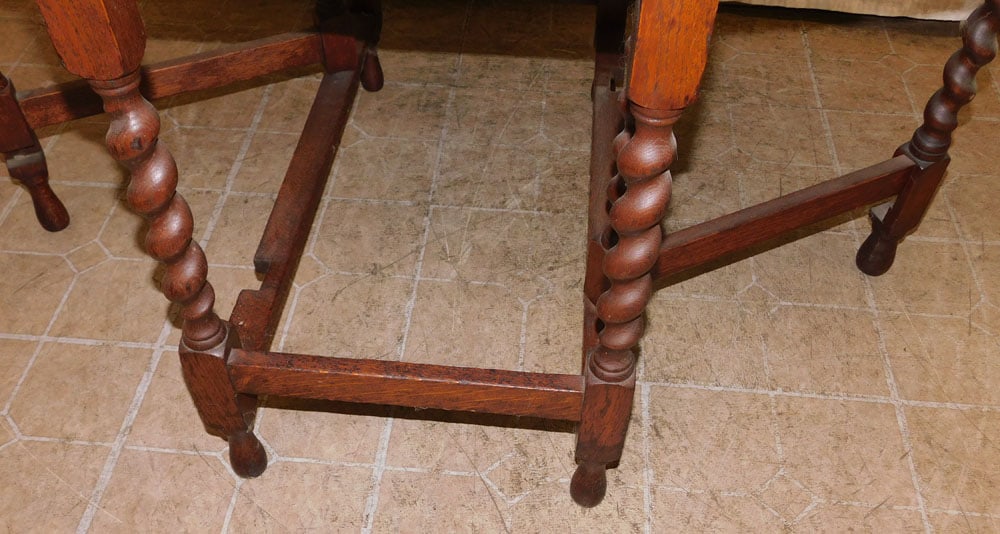 Antique Oak Gate Leg Table - 5