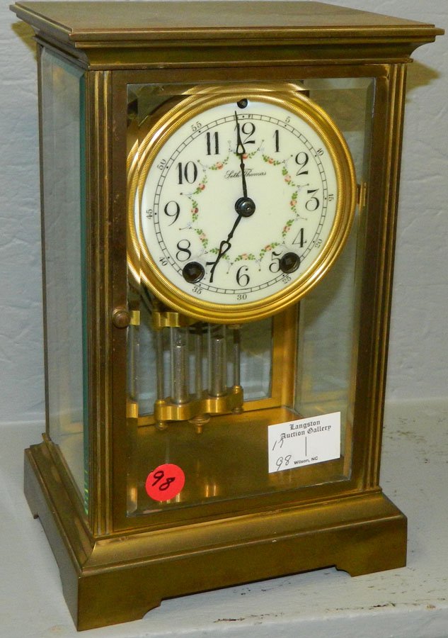Seth Thomas crystal regulator clock.: Seth Thomas crystal regulator clock.