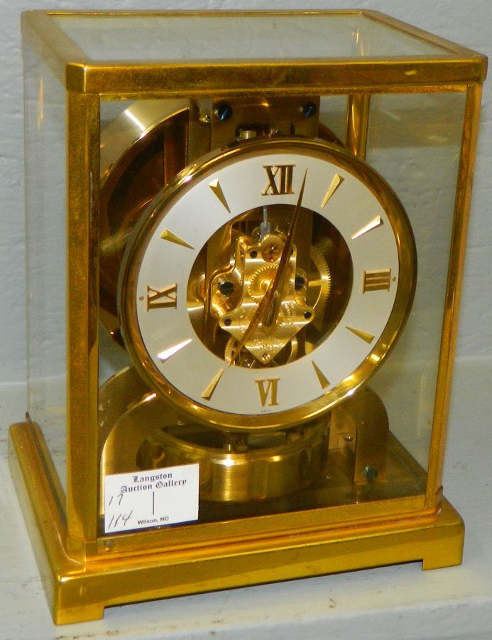 Swiss Atmos clock.: Swiss Atmos clock. 7" wide x 8 3/4" tall.