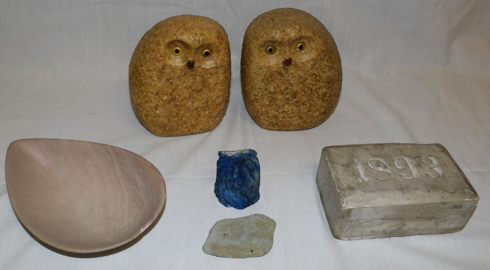 Lot of Marble Bookends & Marble Items (1 of 6)