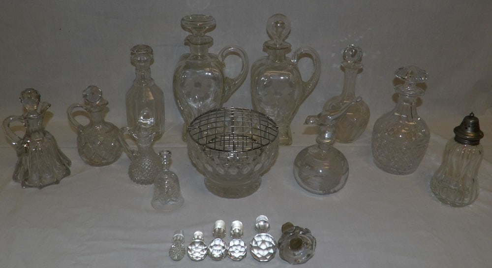 Lot of Glass Decanters & Cruet Bottles (1 of 6)