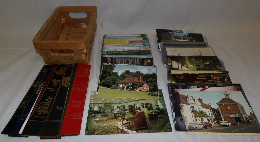 Lot of Vintage Postcards & Leather Bookmarks (1 of 9)