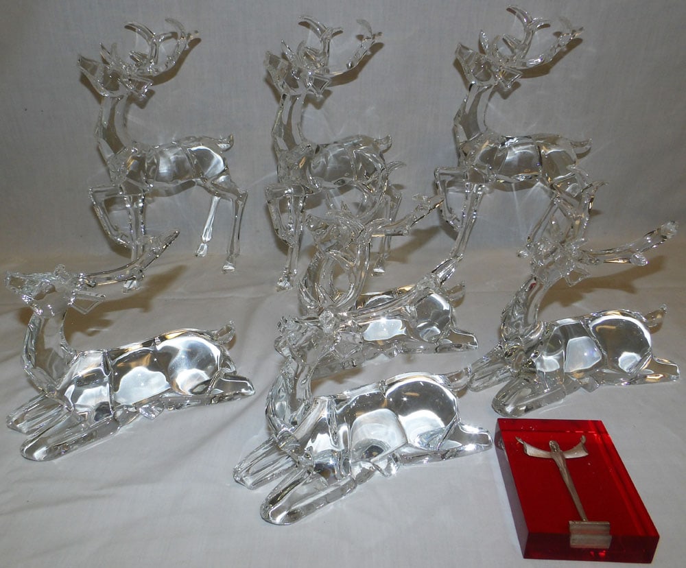 Lot of Acrylic Deer Figurines (1 of 4)