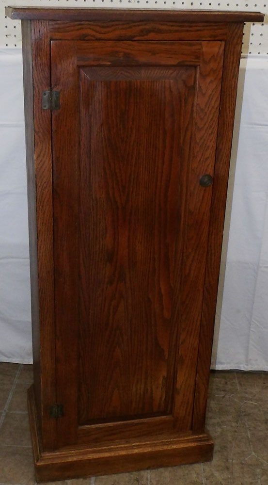 Oak Blind Door Bookcase Cabinet (1 of 3)