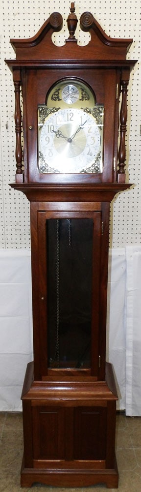 Mahogany Grandfather Clock, Works by Tempus Fugit (1 of 9)