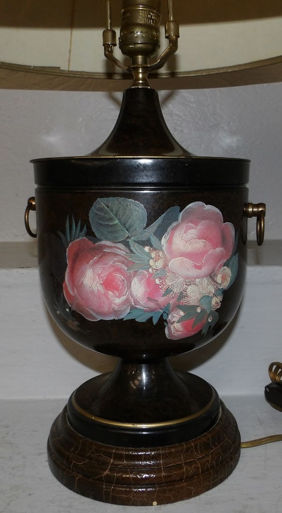 Painted Tole Lamp - 2