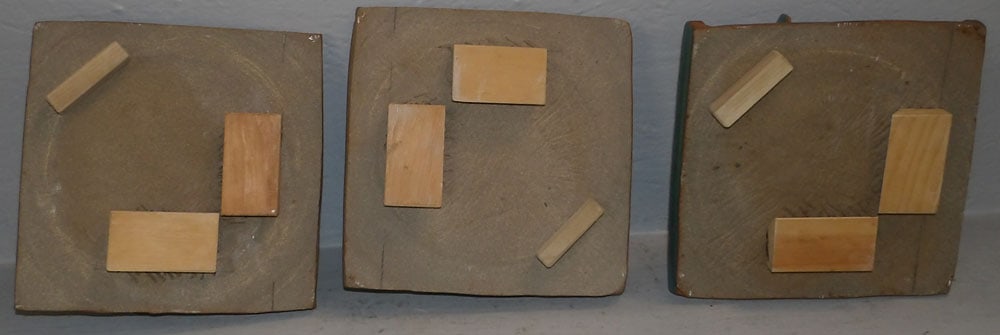 Three Painted Pottery Wall Plaques - 2