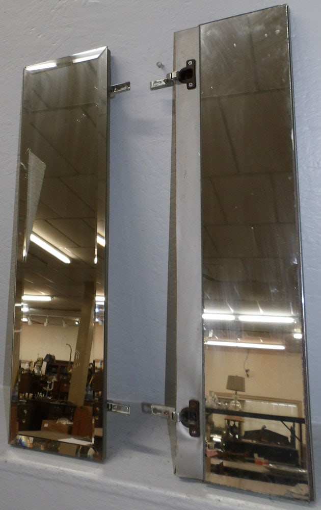 Two Mirrors: Two Mirrors. Up to 27 3/4" x 7 1/2" "ALL DESCRIPTIONS AND ANY CONDITION STATEMENT GIVEN BY LANGSTON AUCTION GALLERY ARE STRICTLY?OPINIONS?AND LANGSTON'S SHALL HAVE NO RESPONSIBILITY FOR ERRORS OR OMIS