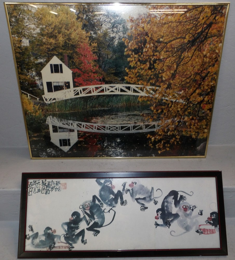 Two Framed Prints: Two Framed Prints . 20 1/4" x 25 1/4" "ALL DESCRIPTIONS AND ANY CONDITION STATEMENT GIVEN BY LANGSTON AUCTION GALLERY ARE STRICTLY?OPINIONS?AND LANGSTON'S SHALL HAVE NO RESPONSIBILITY FOR ERRORS OR OM