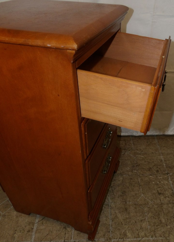 Maple Four Drawer Night Stand - 3