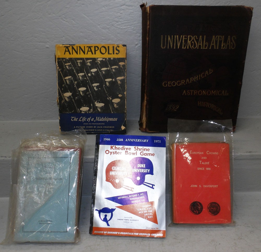 Lot of Vintage Books: Lot of Vintage Books. 15" x 12 1/4" "ALL DESCRIPTIONS AND ANY CONDITION STATEMENT GIVEN BY LANGSTON AUCTION GALLERY ARE STRICTLY?OPINIONS?AND LANGSTON'S SHALL HAVE NO RESPONSIBILITY FOR ERRORS OR OMIS