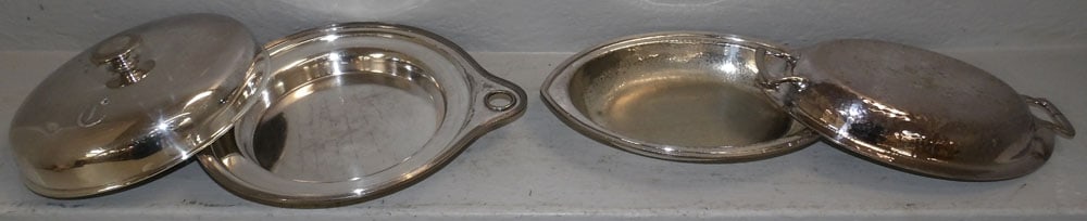 Two Silverplated Covered Dishes - 6