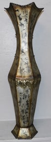 Large Painted Metal Vase