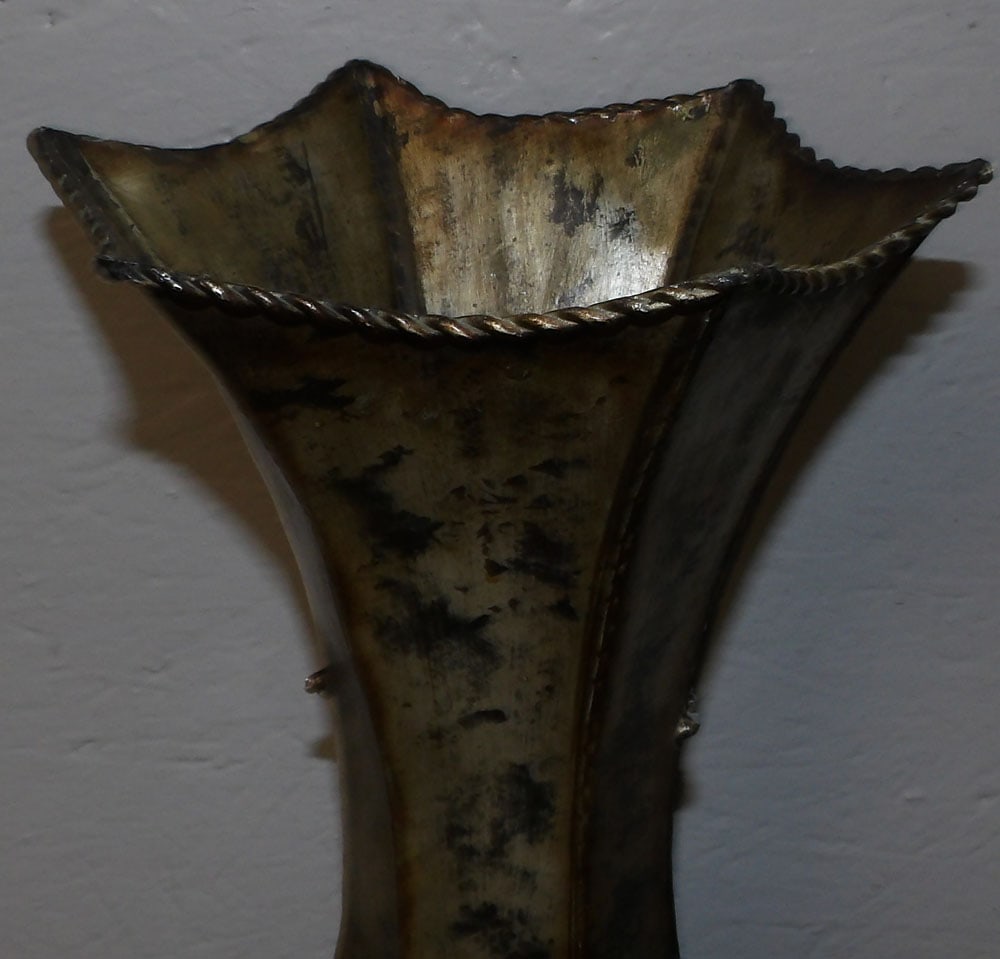 Large Painted Metal Vase - 2