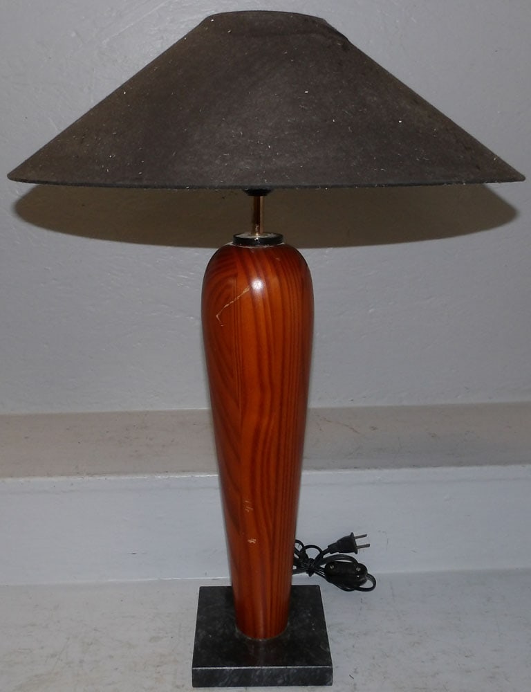 Pine & Marble Base Lamp (1 of 2)