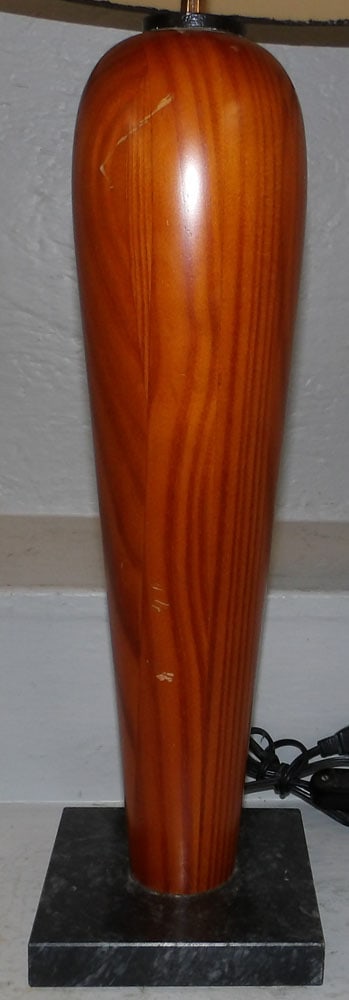 Pine & Marble Base Lamp - 2