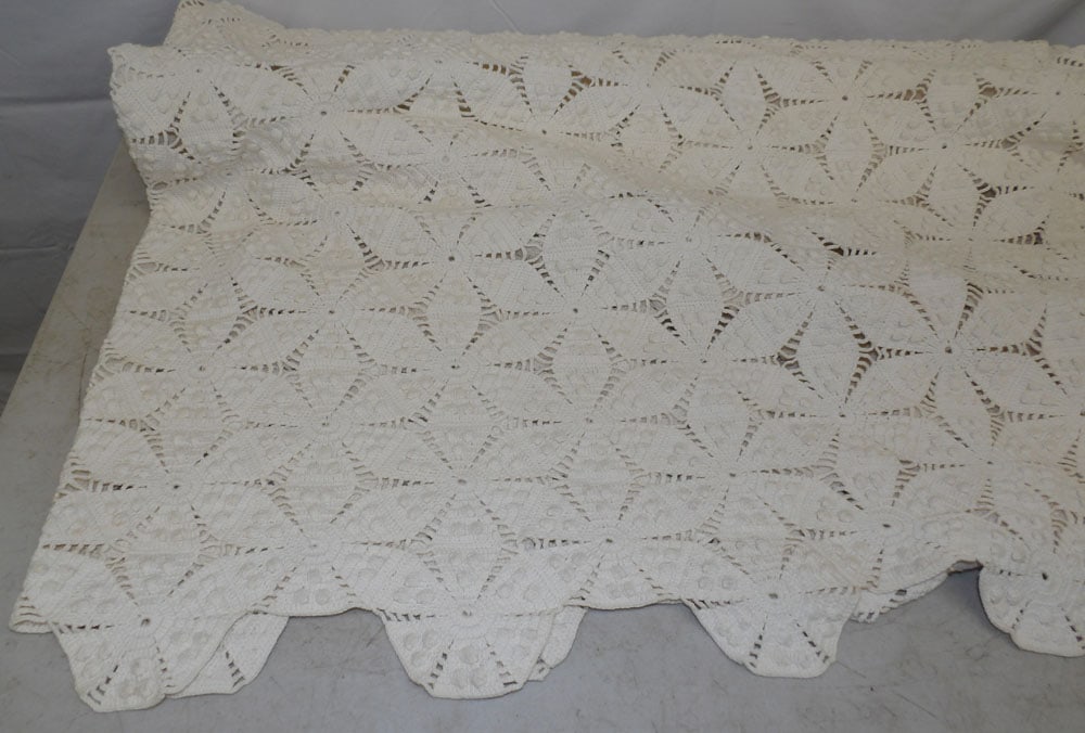 Four Crocheted Coverlets - 7