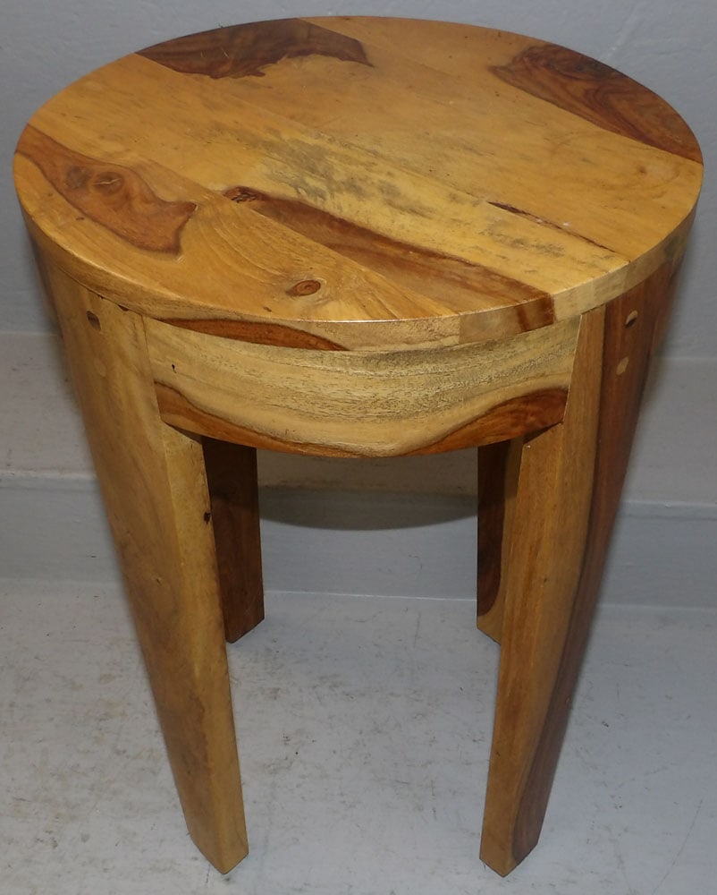 Round Walnut Stand - 2