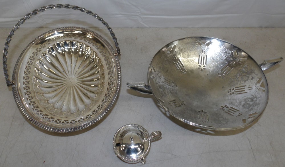 Three Silverplated Items - 2