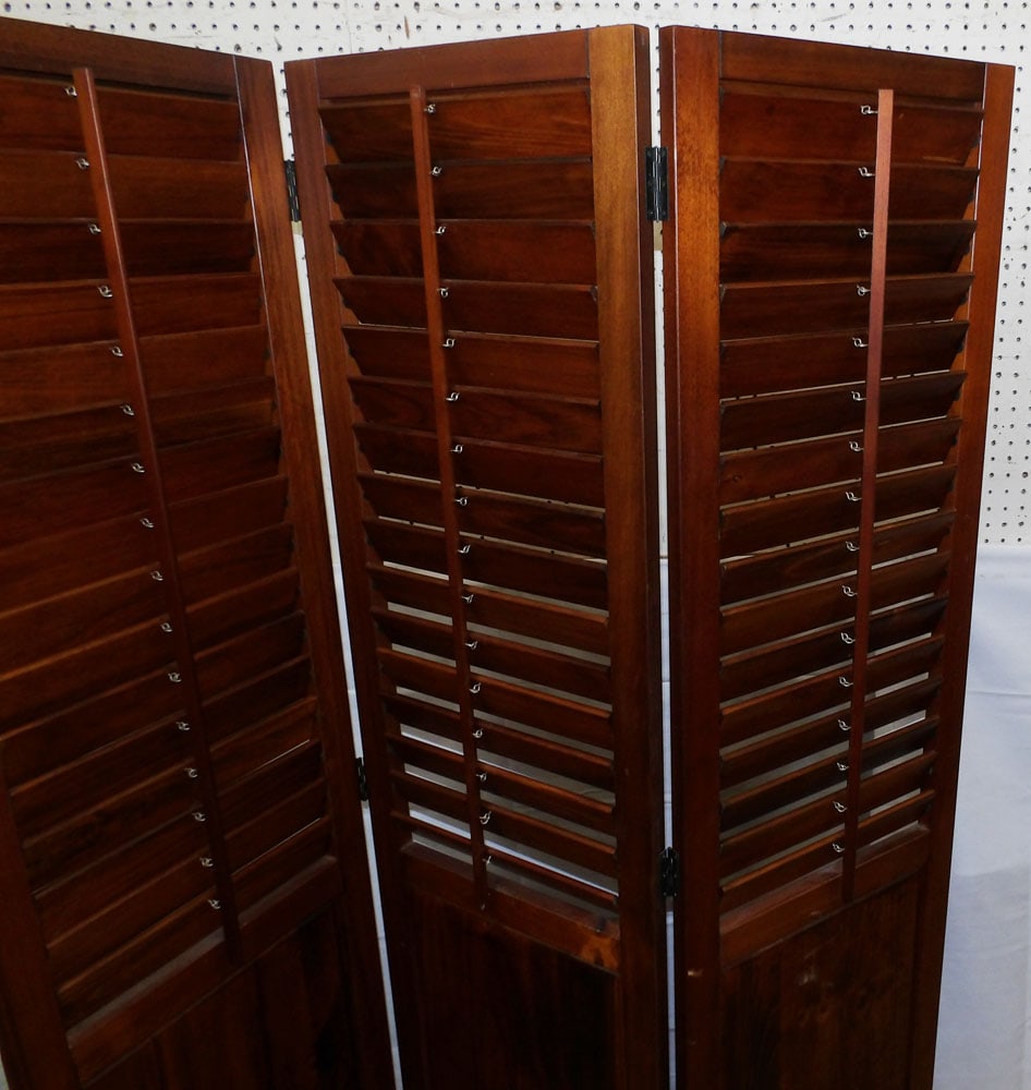 Cherry Three Panel Room Divider - 2