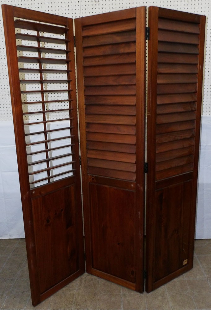 Cherry Three Panel Room Divider - 3
