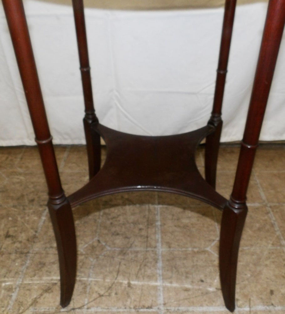 Round Mahogany Stand - 3