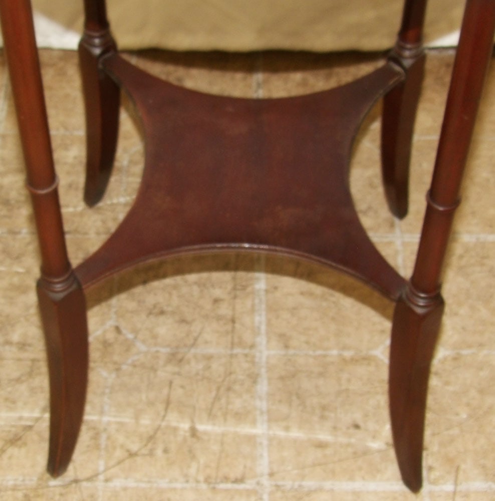 Round Mahogany Stand - 4