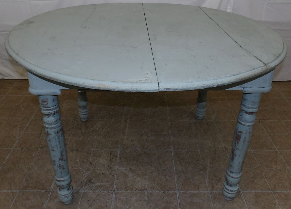 Painted Wood Round Dining Table (1 of 4)