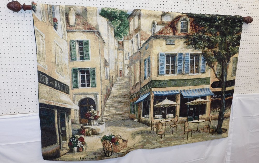 Large Hanging Tapestry: Large Hanging Tapestry. 47" x 79" ALL DESCRIPTIONS AND ANY CONDITION STATEMENT GIVEN BY LANGSTON AUCTION GALLERY ARE STRICTLY OPINIONS AND LANGSTON'S SHALL HAVE NO RESPONSIBILITY FOR ERRORS OR OMISSIO