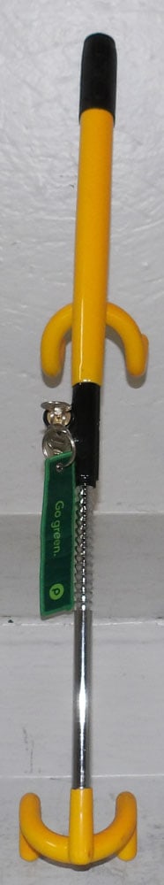 Steering Wheel Lock with Key: Steering Wheel Lock with Key. 28" L ALL DESCRIPTIONS AND ANY CONDITION STATEMENT GIVEN BY LANGSTON AUCTION GALLERY ARE STRICTLY OPINIONS AND LANGSTON'S SHALL HAVE NO RESPONSIBILITY FOR ERRORS OR OMISS