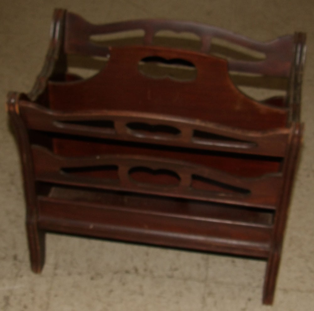 Mahogany Magazine Stand (1 of 3)