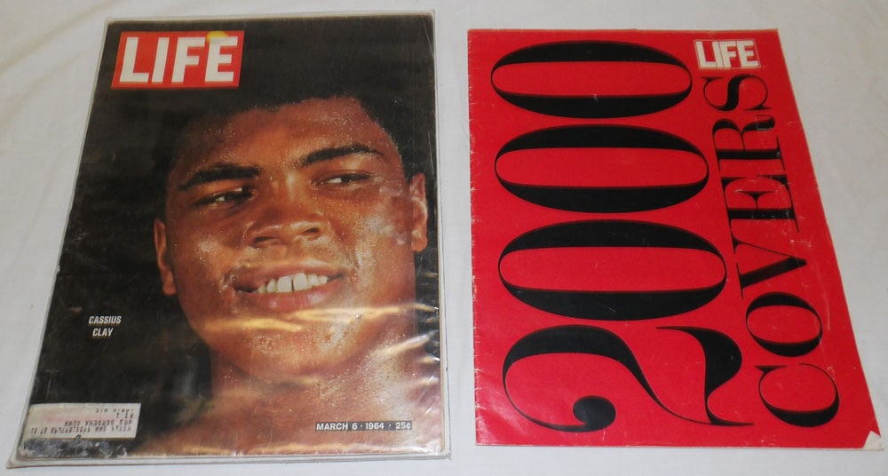 Two Vintage Life Magazines: Two Vintage Life Magazines . 14" x 11" ALL DESCRIPTIONS AND ANY CONDITION STATEMENT GIVEN BY LANGSTON AUCTION GALLERY ARE STRICTLY OPINIONS AND LANGSTON'S SHALL HAVE NO RESPONSIBILITY FOR ERRORS OR
