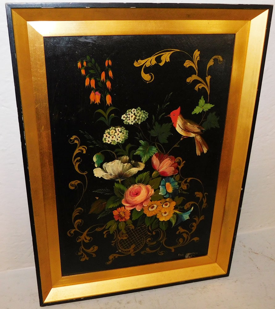 Framed Oil on Board Still Life with Bird: Framed Oil on Board Still Life with Bird . 18 3/4" x 13 3/4" ALL DESCRIPTIONS AND ANY CONDITION STATEMENT GIVEN BY LANGSTON AUCTION GALLERY ARE STRICTLY OPINIONS AND LANGSTON'S SHALL HAVE NO RESPONSIB