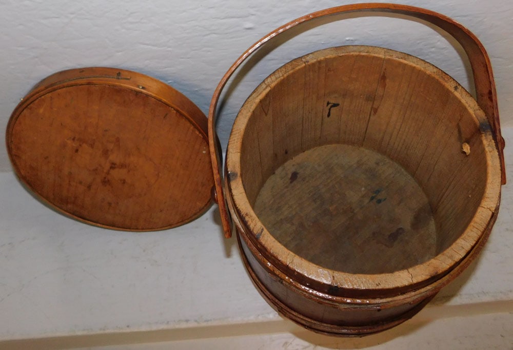 Antique Pine Sugar Bucket - 2