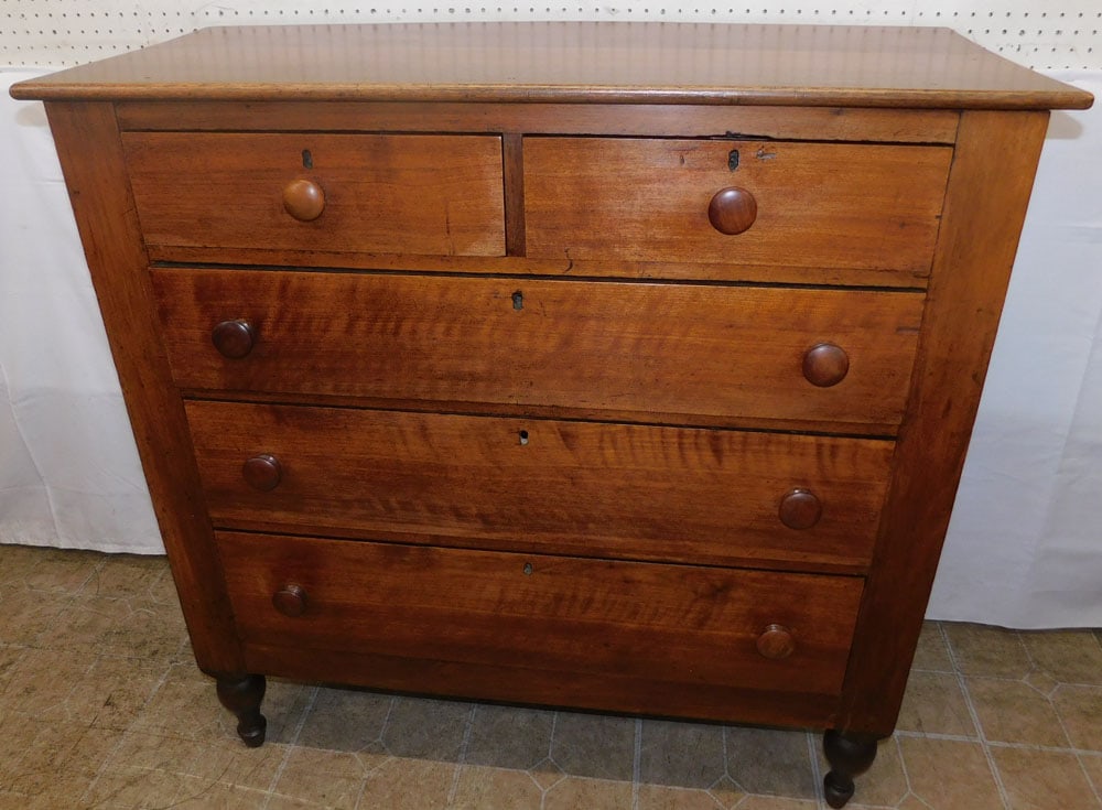 19th Century Southern Walnut Two Over Three Drawer Chest (1 of 7)