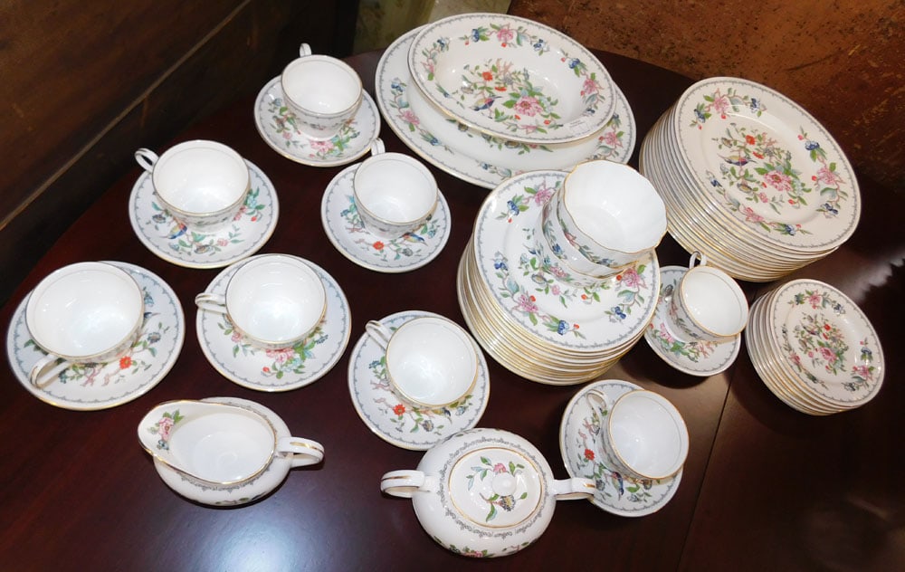 Fifty Four Pieces of English Pembroke China, "Aynsley" (1 of 4)