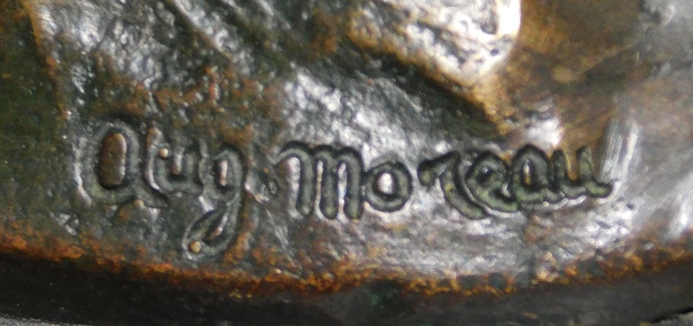 Bronze Cupid Statue on Marble Base - 4
