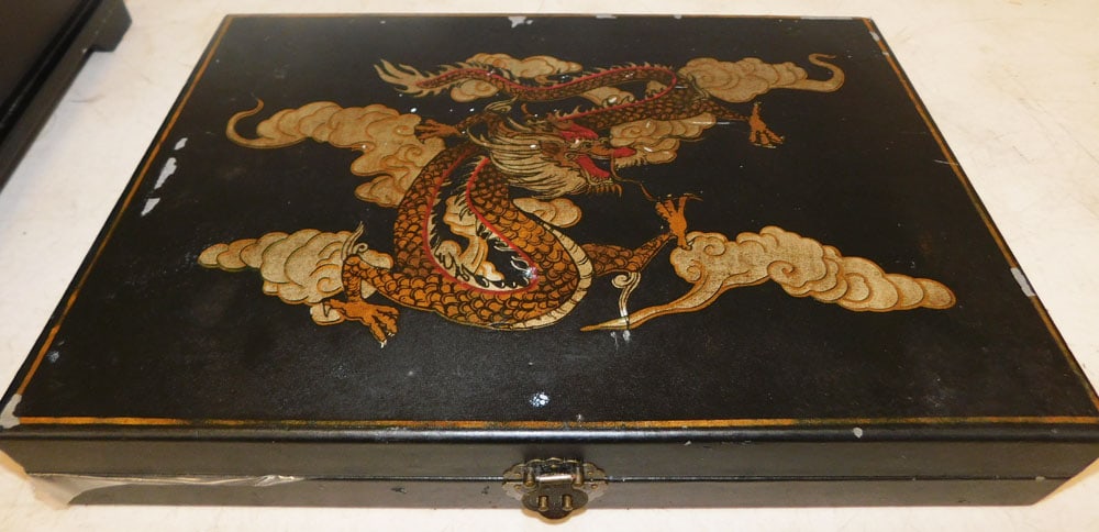 Two Painted Oriental Game Boxes - 3
