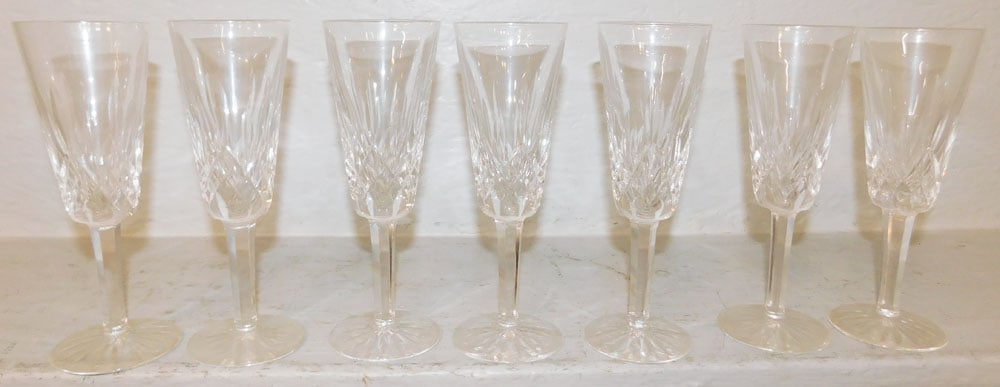 Seven Waterford Crystal Wines, "Lismore" (1 of 2)
