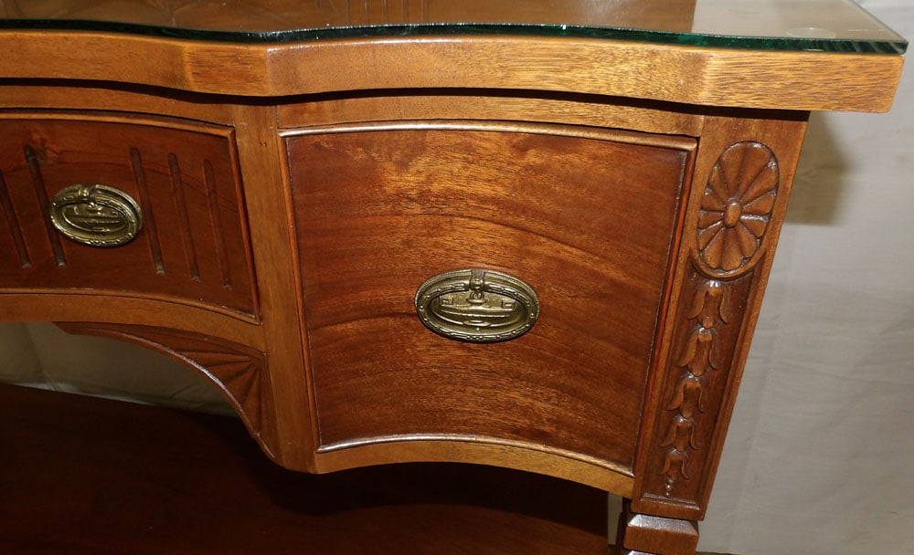 Mahogany Serpentine Front Server - 3