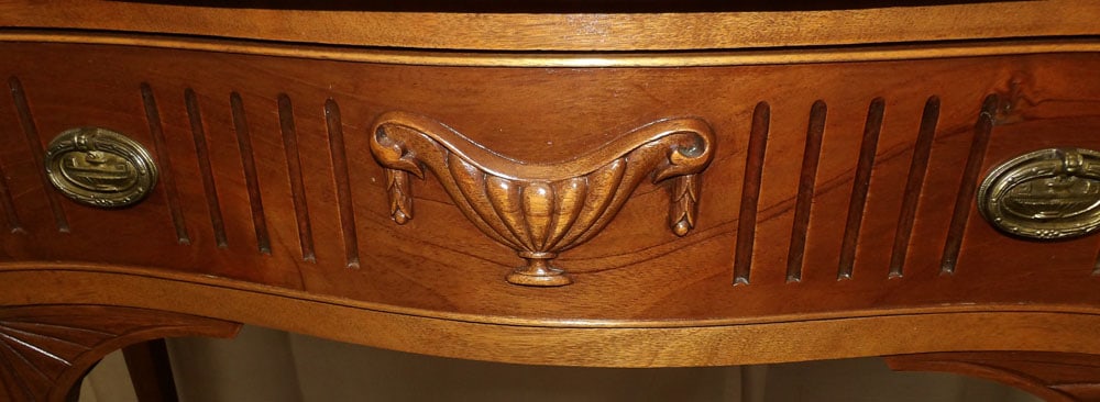Mahogany Serpentine Front Server - 4
