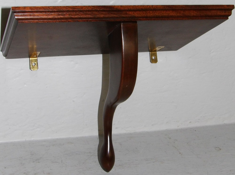 Bench Made Mahogany Queen Anne Style Wall Shelf by Alam Ives, Norfolk, VA (1 of 4)