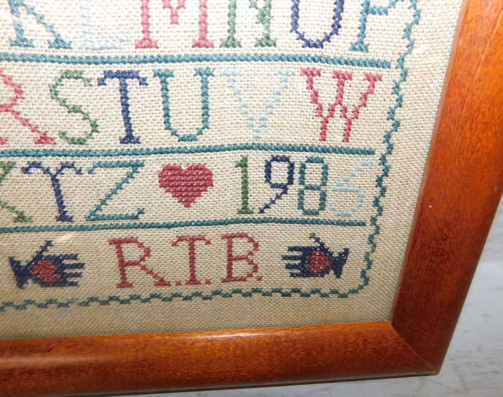 Framed Needlework Sampler - 2