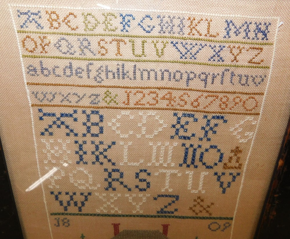 Framed Needlework Sampler Dated 1809 - 3