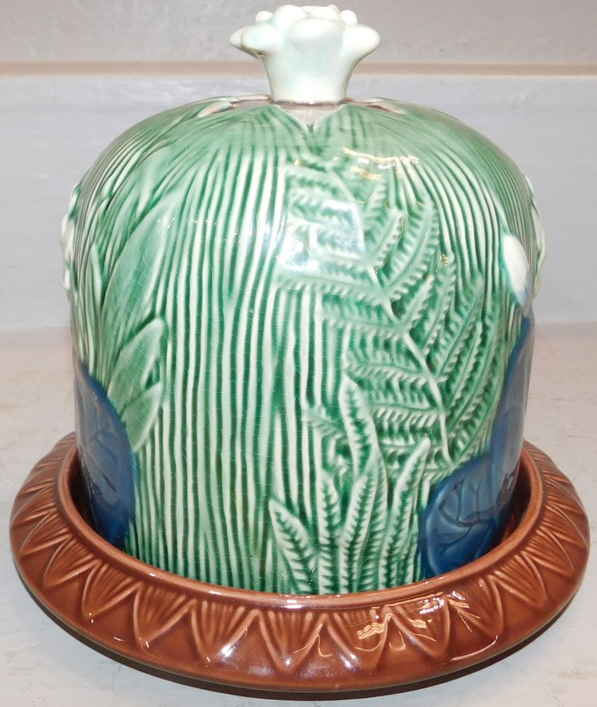Majolica Two Part Cheese Keep - 2