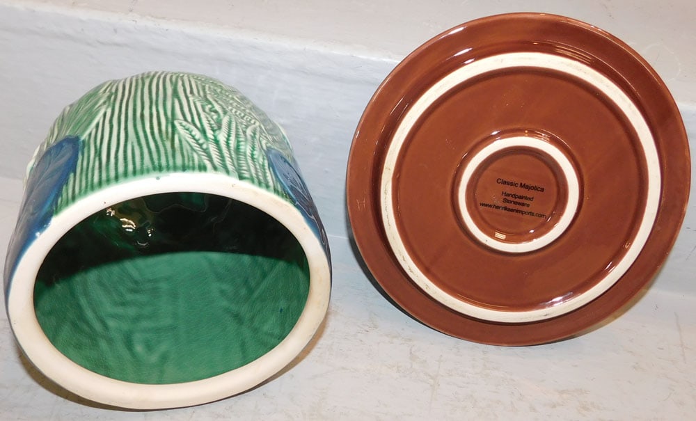 Majolica Two Part Cheese Keep - 5