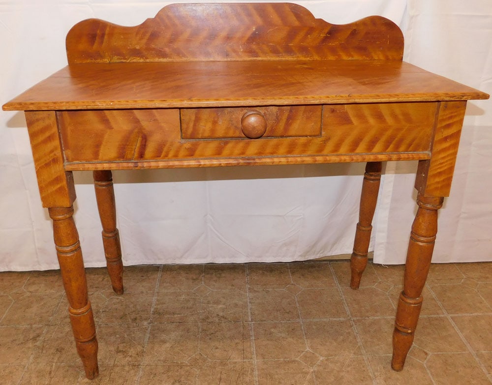 19th Century Pine Grain Painted Console with One Drawer (1 of 6)