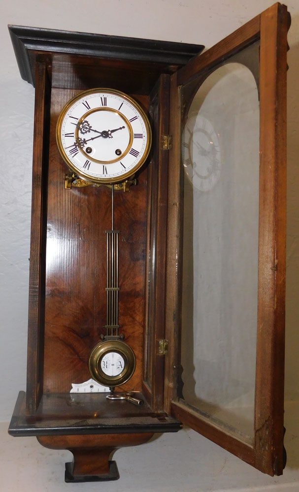 Antique Walnut Vienna Regulator - 4