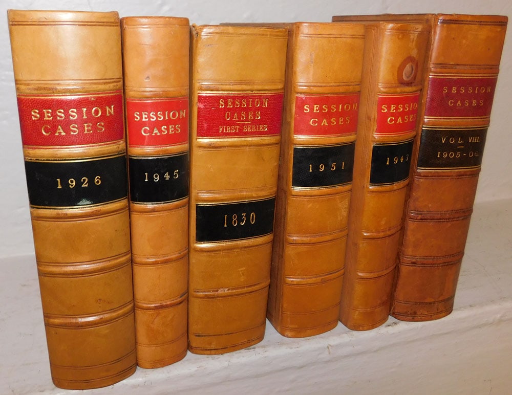 Six Volumes of Antique Leather Law Books (1 of 9)